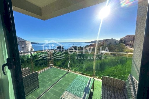 Two-bedroom apartment with a sea view in Becici, Montenegro.